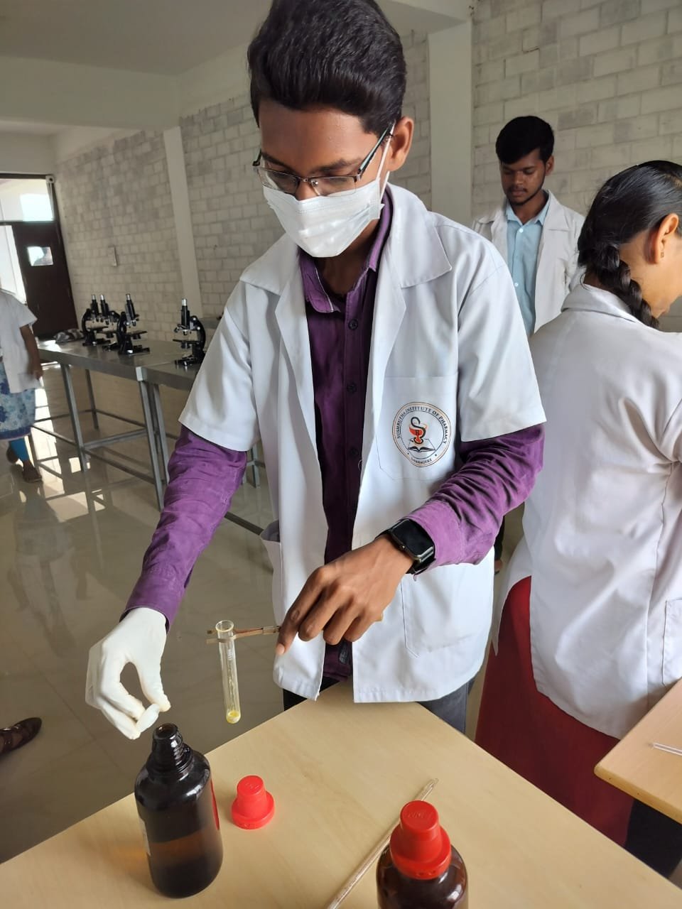 Pharmaceutics and chemistry lab session